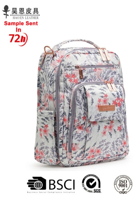 Newest Nylon Fashion Designer Printed Tote Mummy Baby Diaper Bag for Travel