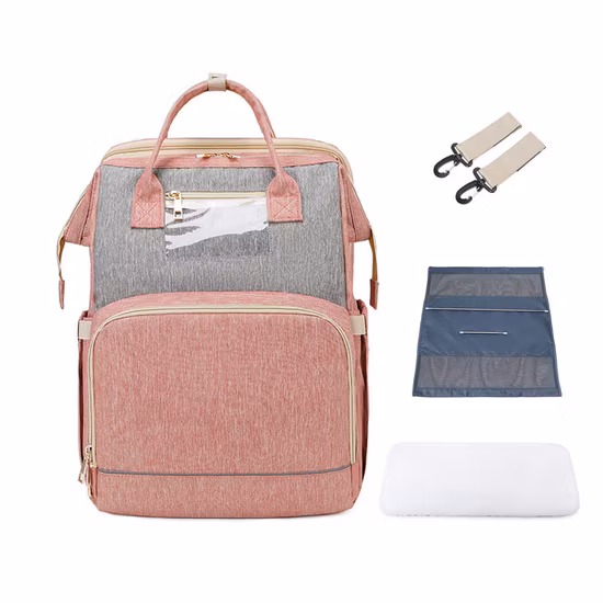 Impermeável removível multifuncional ombro duplo ao ar livre cama do bebê mudando mesa mamãe armazenamento fralda mochila pacote saco (cy3639)